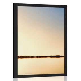 Plagát západ slnka za horizontom - 60x90 black