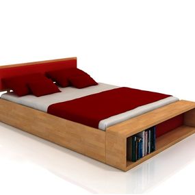 Manželská posteľ 160 cm Naturlig Invik (buk) (s roštom)