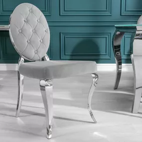 LuxD 20106 Dizajnová stolička Rococo II šedá