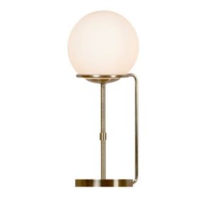 Searchlight Stolná lampa Sphere sklenené guľové tienidlo, Obývacia izba / jedáleň, oceľ, sklo, E27, 60W, K: 50cm