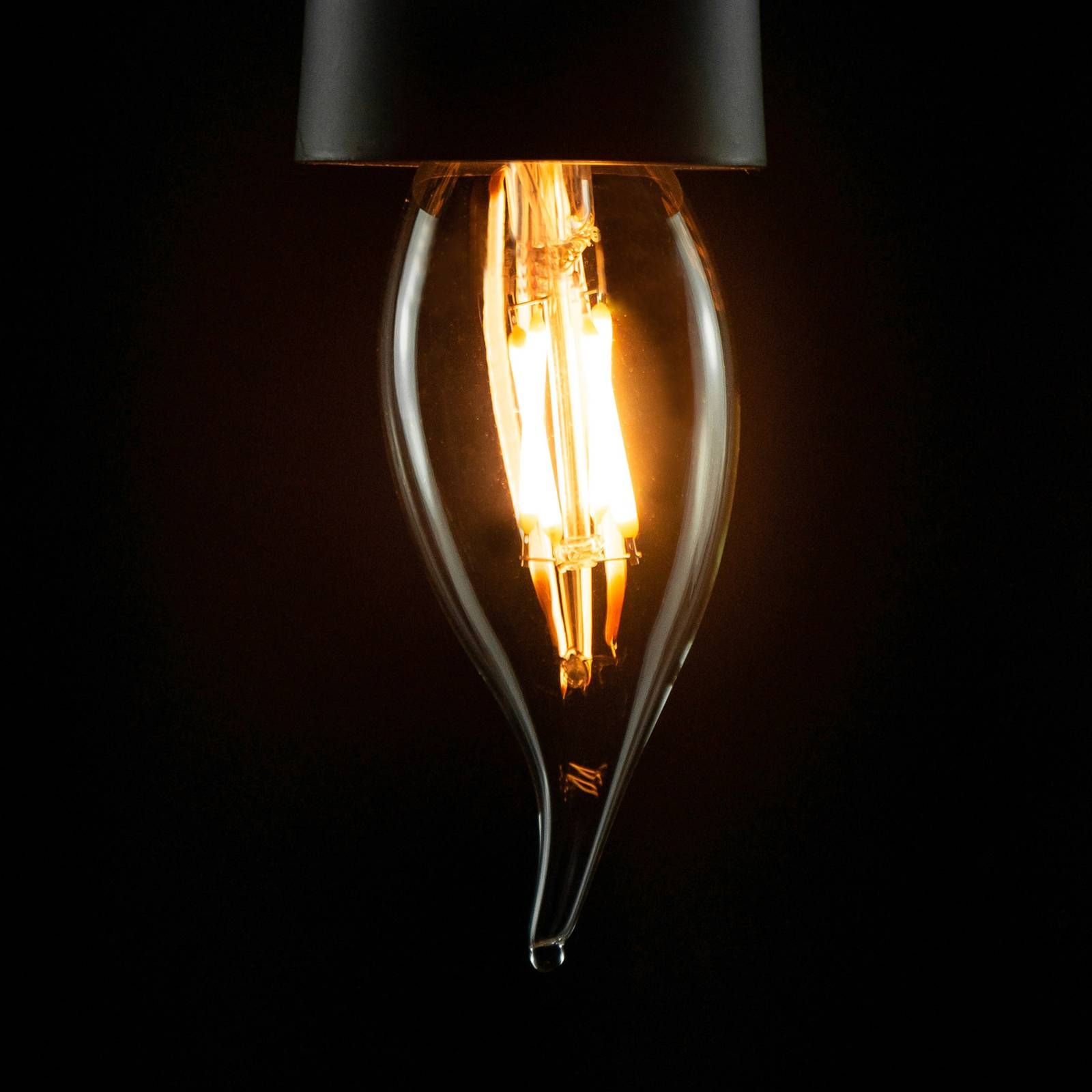 Segula SEGULA LED sviečka náraz vetra E14 3, 2W 2700K číra, sklo, E14, 3.2W, Energialuokka: G, P: 11.2 cm