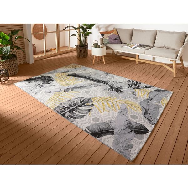 Žlto-sivý vonkajší koberec 285x200 cm Flair - Hanse Home