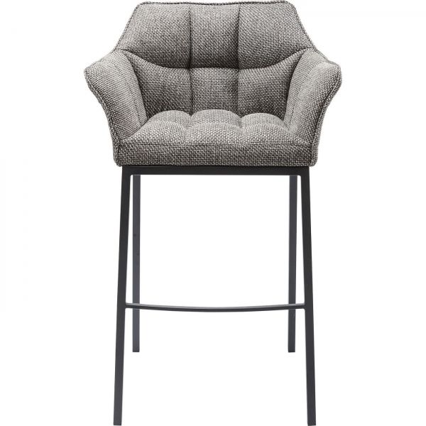 KARE Design Šedá čalouněná barová židle Thinktank Quattro