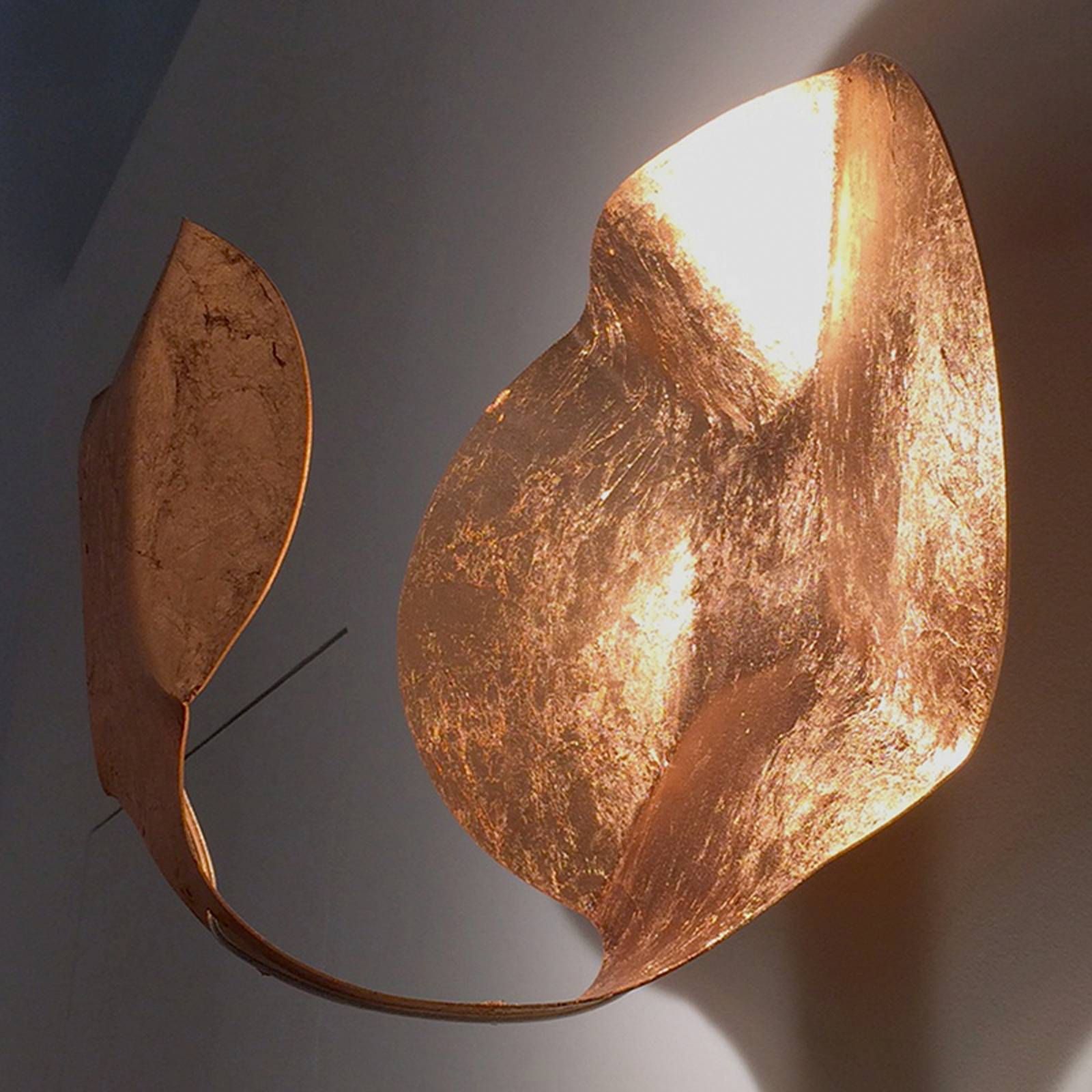Knikerboker Gi.Gi nástenné LED svietidlo bronz, Obývacia izba / jedáleň, oceľ, 10W, P: 39 cm, L: 24 cm, K: 28cm