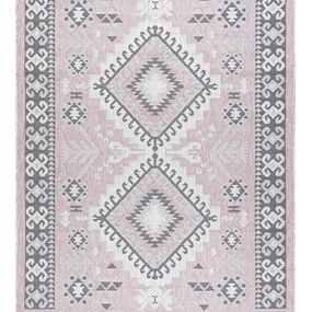 Dywany Łuszczów Kusový koberec Sion Sisal Aztec 3007 pink/ecru – na von aj na doma - 180x270 cm