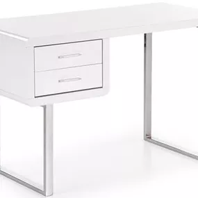 HALMAR Písací stôl B30, biely/chróm