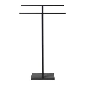 Čierny kovový stojan na uteráky Blomus, výška 86 cm