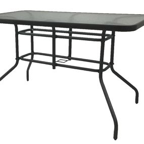 Záhradný stôl BERGAMO 140 x 80 x 70 cm čierny