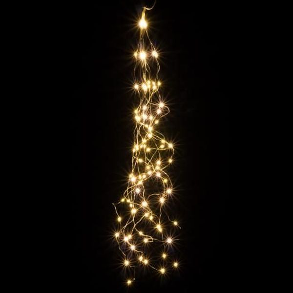 Nexos 57375 Vianočné dekoratívne osvetlenie - drôtiky - 100 LED teple biele