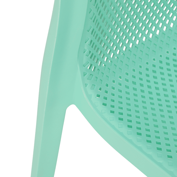 Stohovateľná stolička, mentolová/plast, LARKA
