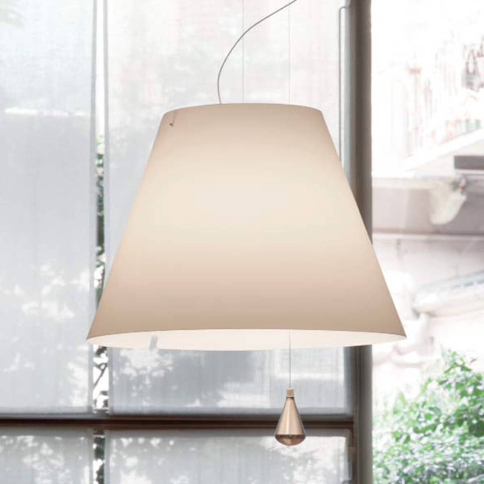 Luceplan Lady Costanza závesná lampa, Obývacia izba / jedáleň, polykarbonát, kov, E27, 205W