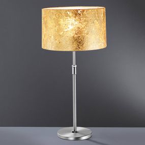 Hufnagel Stolná lampa Alea Loop povlak lístkového zlata, Obývacia izba / jedáleň, kov, lístkové zlato, plast, E27, 57W, K: 75cm