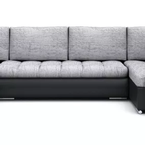 DomTextilu Luxusná rozkladacia pohovka v tvare U, čierno sivej farby 303 x 183 cm