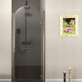 GELCO - ANTIQUE sprchové dvere 800mm, číre sklo, pravé, bronz, svetlý odtieň GQ1380RCL