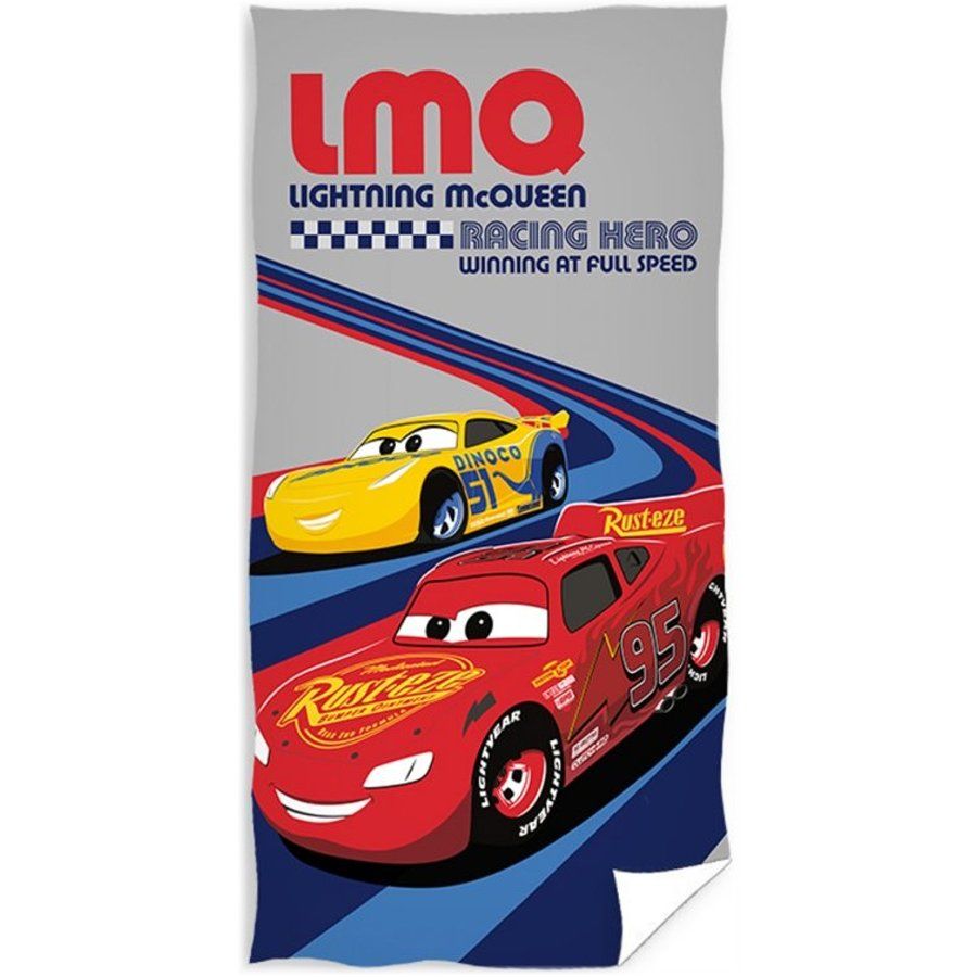 Carbotex · Bavlnená plážová osuška Autá / Cars - motív Racing Hero - 100% bavlna, froté s gramážou 320 gr./m² - 70 x 140 cm