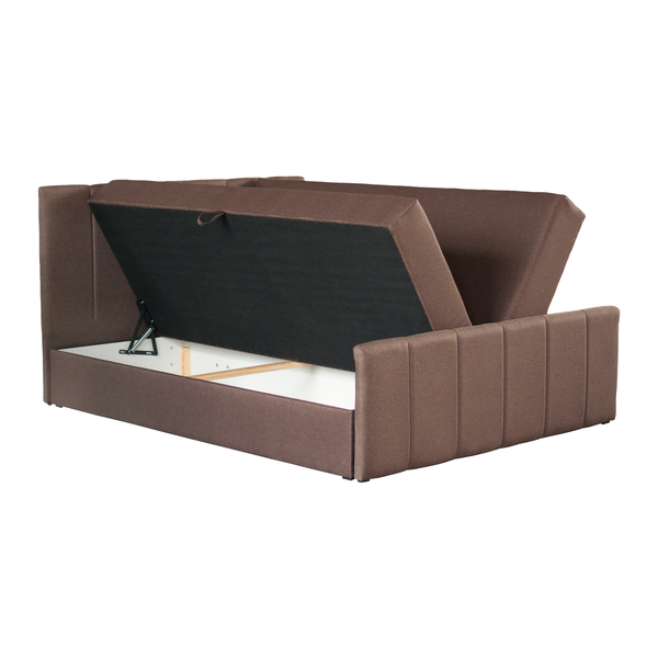 Boxspringová posteľ, 140x200, hnedá, STAR