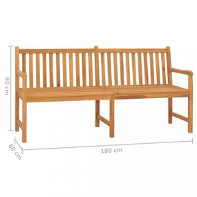 Záhradná lavica masívny teak Dekorhome 180 cm