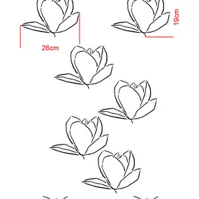 Šablóna efekt tapety Magnolia ST235