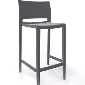 GABER - Barová stolička BAKHITA - nízka, tmavosivá