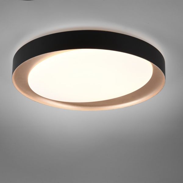 Trio R62712402 LED stropné svietidlo Zeta 1x24W | 2000L | 2700-6500K | IP20 - stmievateľné, nastavenie teploty osvetlenia, diaľkové ovládanie, čierna s bielou