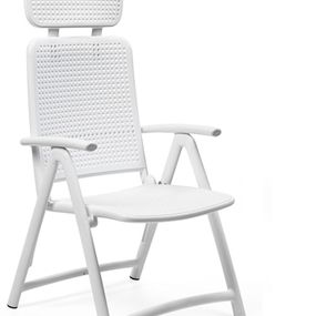 NARDI GARDEN - Skladacia stolička ACQUAMARINA biela