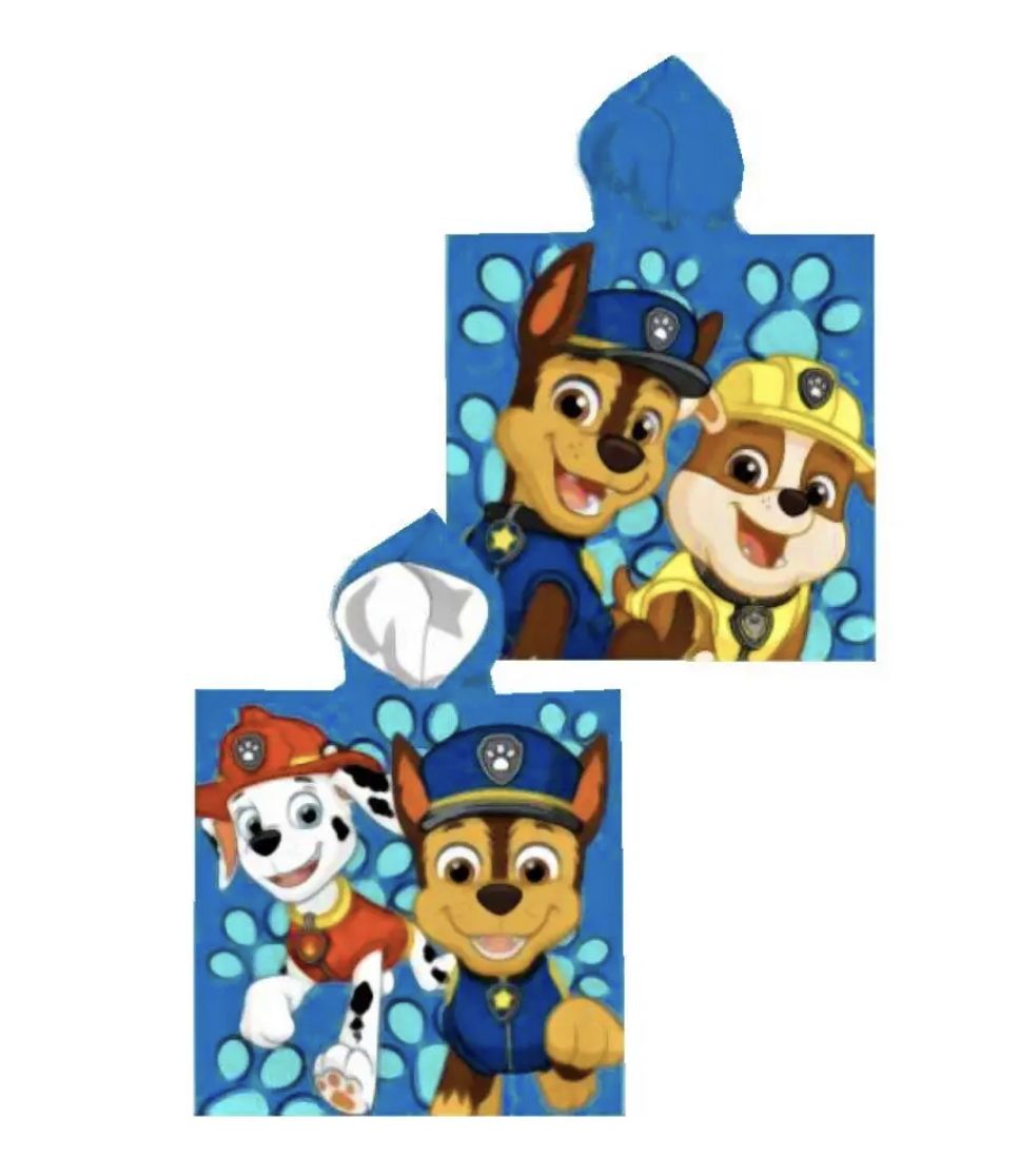 Detské pončo PAW PATROL modrý 55x110cm Setino