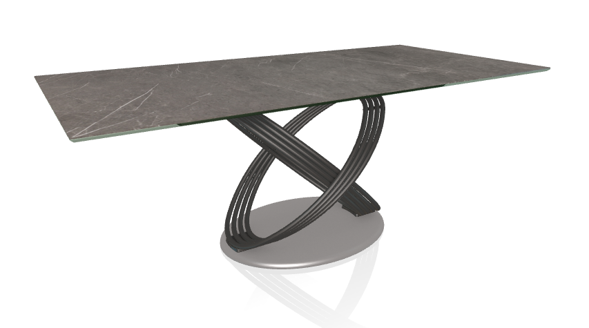 BONTEMPI - Stôl Fusion SuperMarble, 200/250x100/106 cm