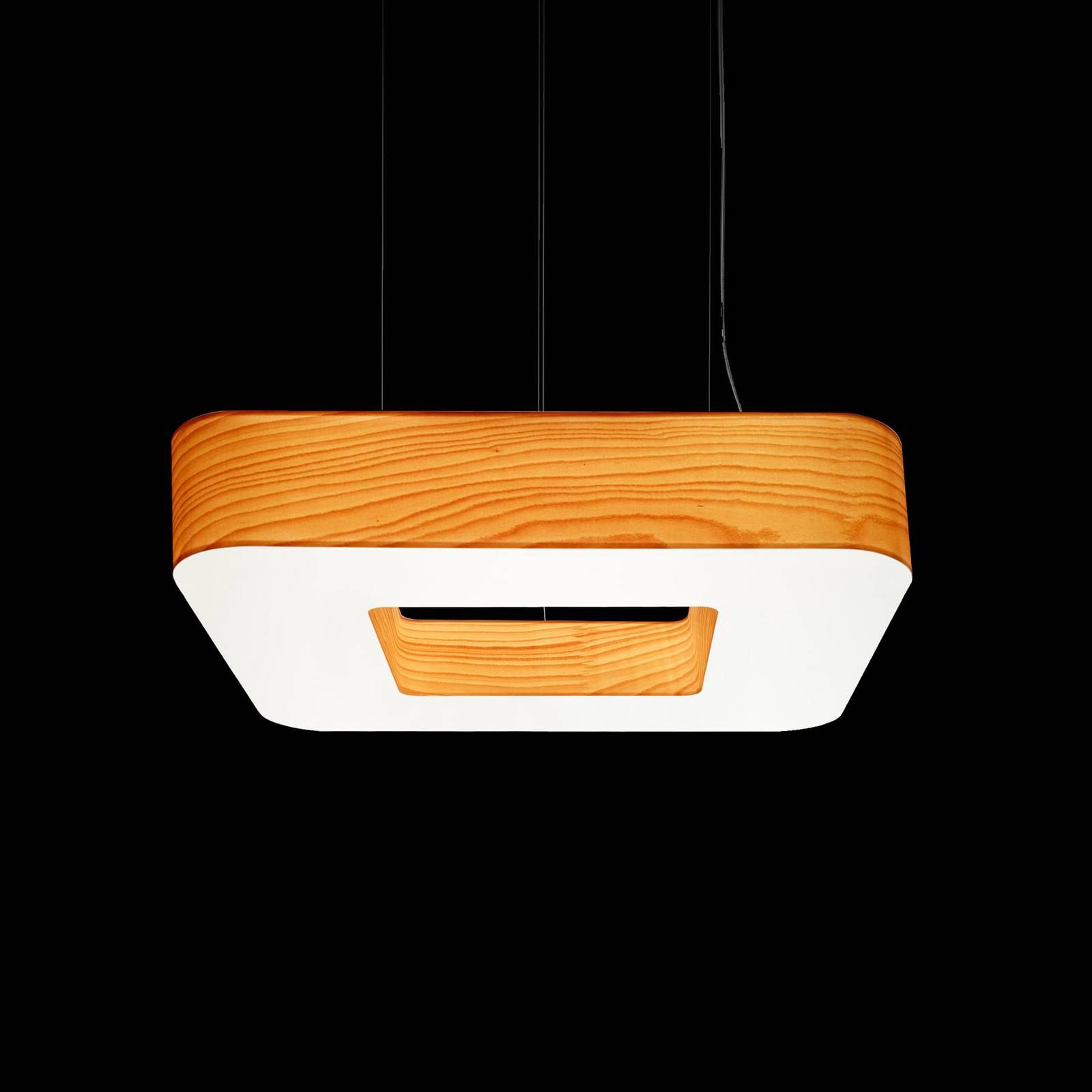 LZF LamPS Cuad závesné LED 0-10V stmieva buk prírodný, Obývacia izba / jedáleň, drevená dyha, plast, kov, 50W, P: 70 cm, L: 70 cm, K: 12cm