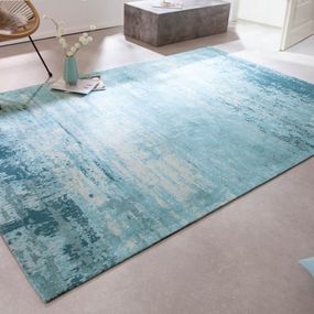 Estila Retro dizajnový koberec Vernon tyrkysovej farbe obdĺžnikového tvaru 240cm