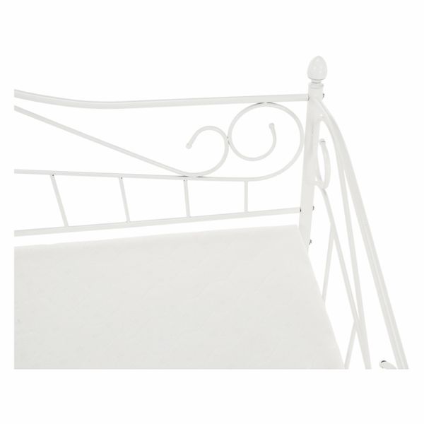 Kovová jednolôžková posteľ s roštom Daina 90x200 cm - biela