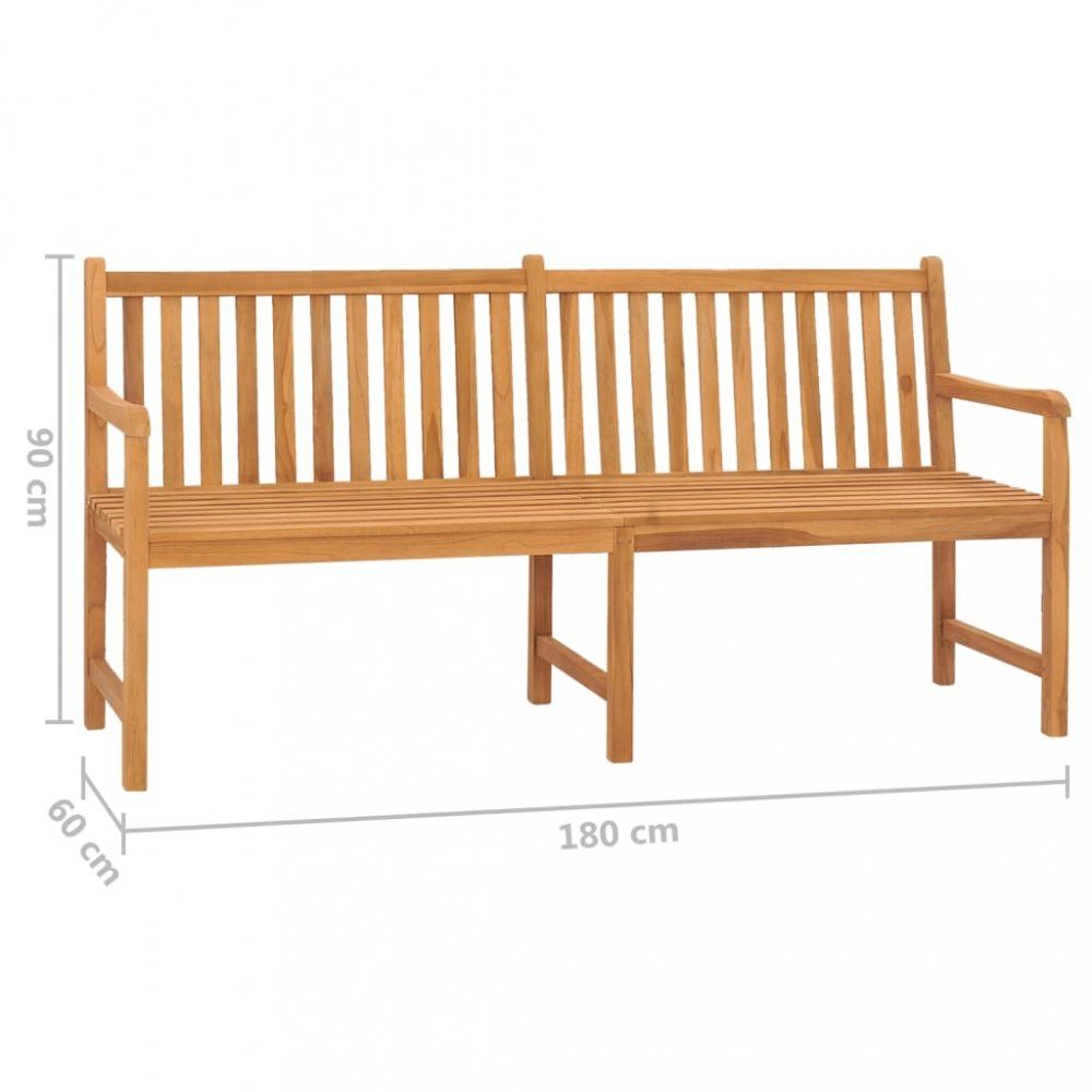 Záhradná lavica masívny teak Dekorhome 180 cm