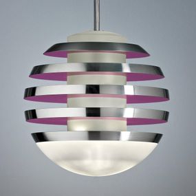 TECNOLUMEN Bulo – LED závesné svietidlo jahodové, Obývacia izba / jedáleň, hliník, sklo, akryl, 7.84W, Energialuokka: E