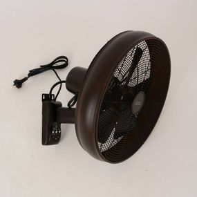 Beacon Lighting Nástenný ventilátor Breeze, Ø 41 cm, čierny, Obývacia izba / jedáleň, oceľ, plast