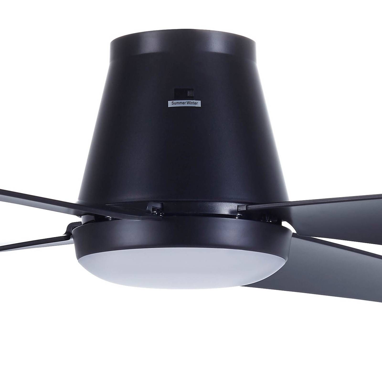 Beacon Lighting Stropný ventilátor Aria s LED osvetlením, čierna, Obývacia izba / jedáleň, plast ABS, 18W, K: 23.5cm