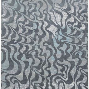 Diamond Carpets koberce Ručne viazaný kusový koberec Diamond DC-M1 Grey / aqua - 305x425 cm