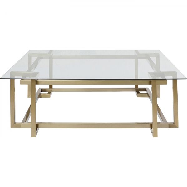 KARE Design Konferenční stolek Clara - zlatý, 120x120