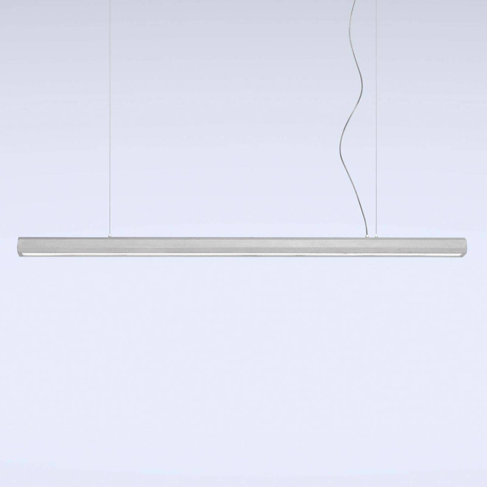 Marchetti Závesné LED svetlo Materica trám 150 cm betón, Obývacia izba / jedáleň, betón, 23W, P: 150 cm, K: 6.5cm