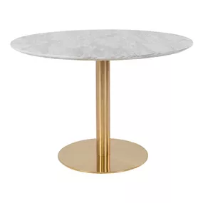 Okrúhly jedálenský stôl s doskou v dekore mramoru ø 110 cm Bolzano – House Nordic
