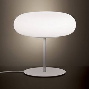 Artemide Itka stolná lampa Ø 35 cm so stojanom, Obývacia izba / jedáleň, sklo, oceľ, E14, 10W, K: 34.5cm