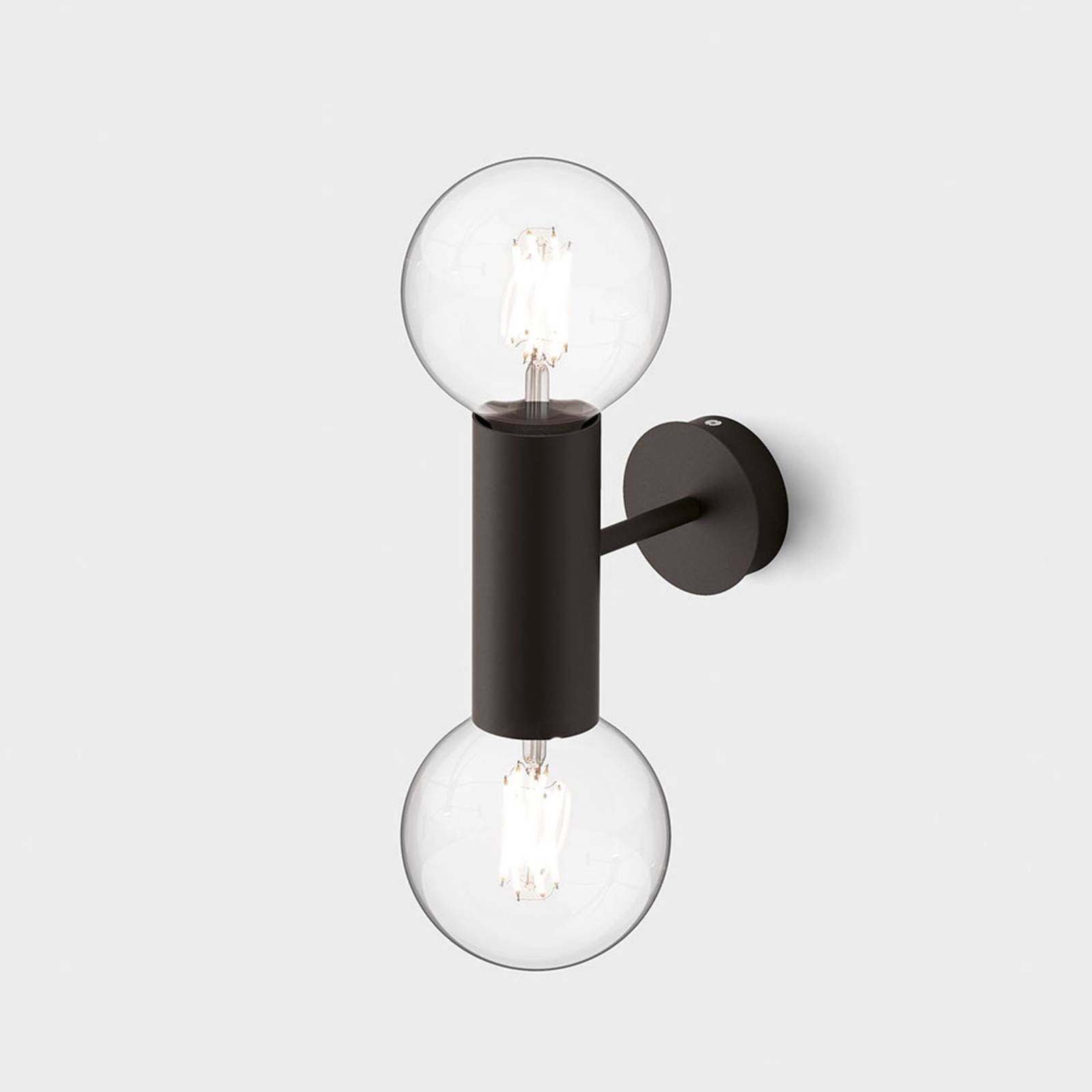 Modo Luce Chandelier nástenné svetlo 2p E27 čierne, Obývacia izba / jedáleň, kov, E27, 42W, L: 13 cm, K: 39cm