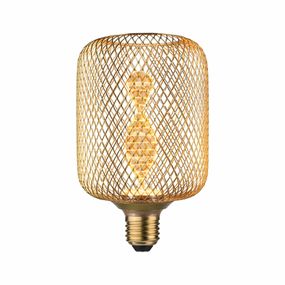 PAULMANN Kovic Glow Standard 230V LED žárovka Zyl E27 Helix 3,5W 1800K mosaz 290.84