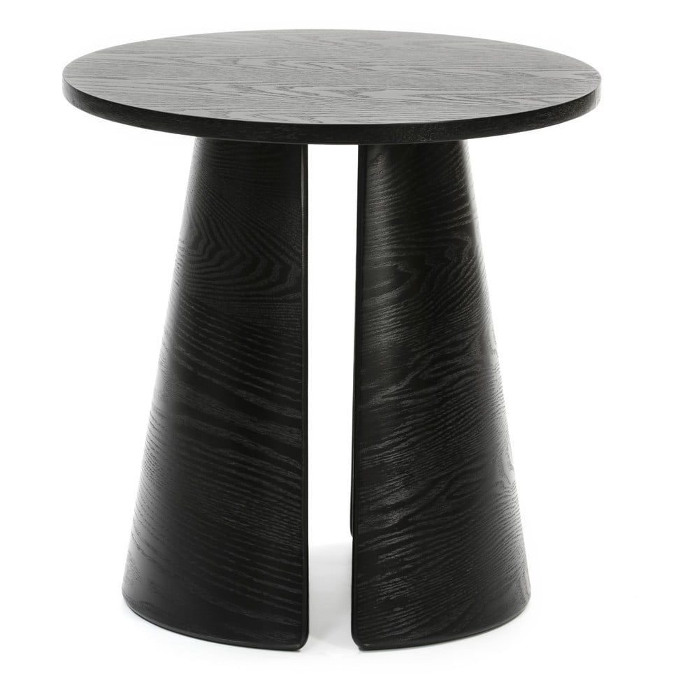 Čierny odkladací stolík Teulat Cep, ø 50 cm