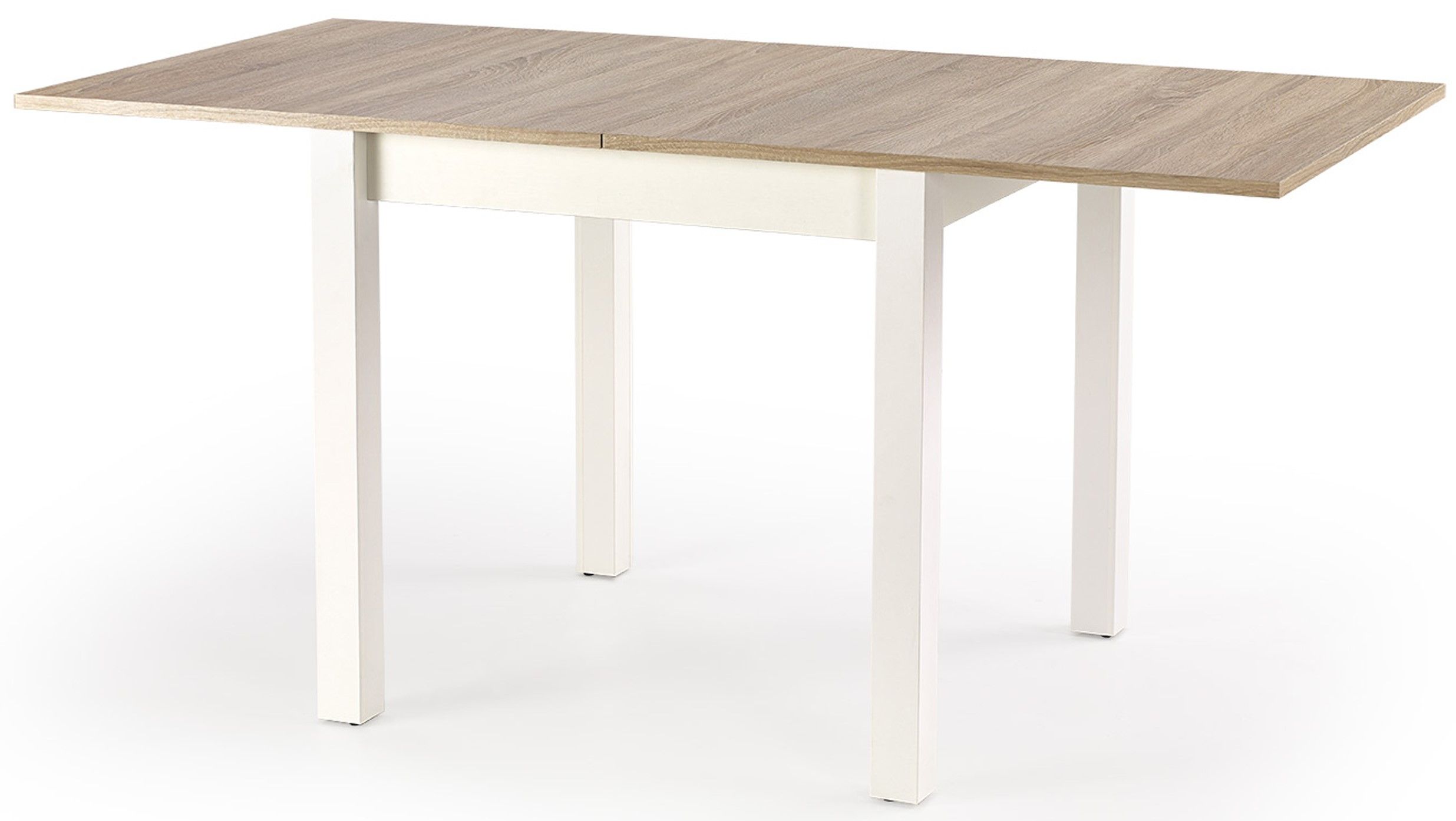 HALMAR Jedálenský rozkladací stôl GRACJAN dub sonoma / bílý 80-160x80 cm
