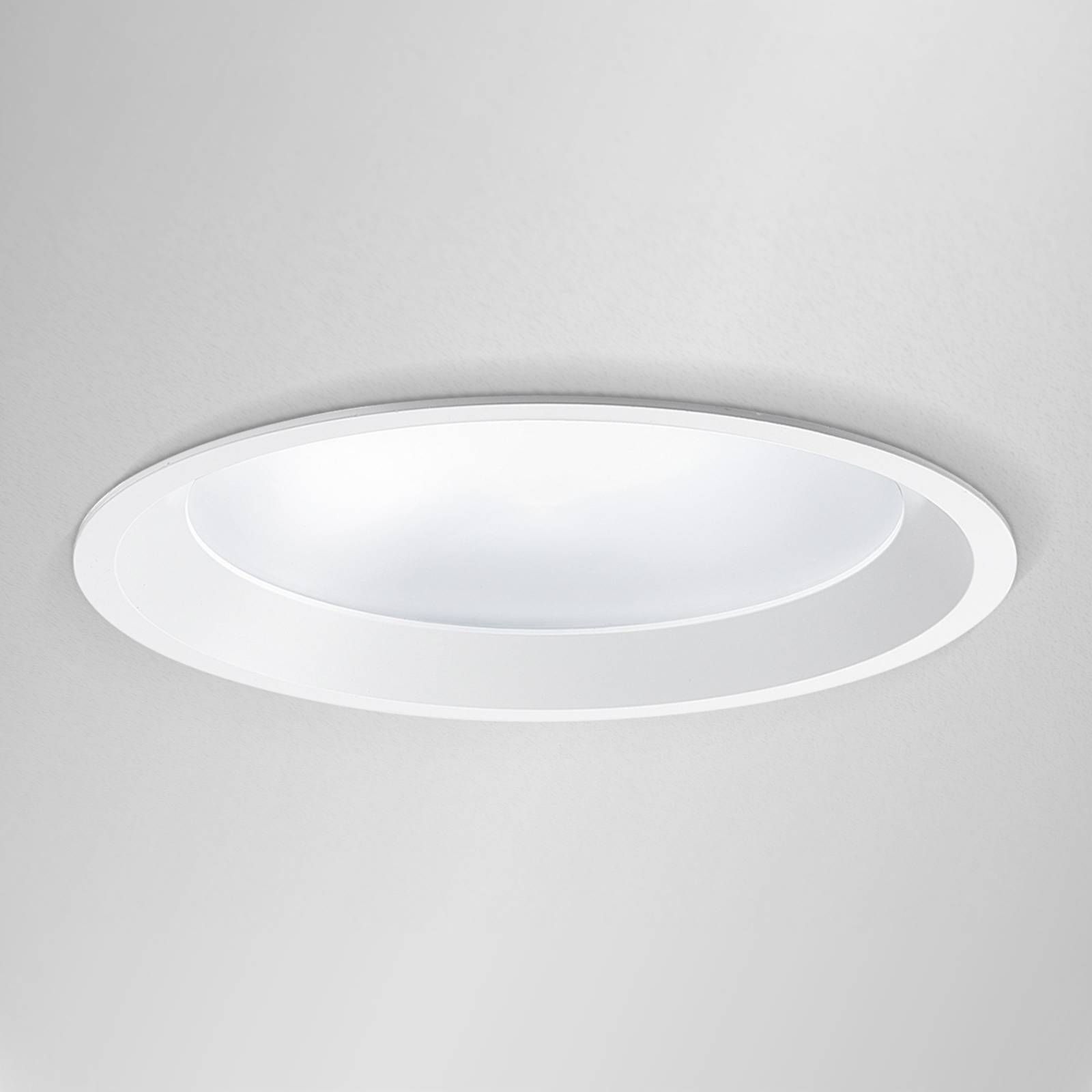 Egger Licht Priemer 19 cm – zapustené LED downlight Strato 190, Obývacia izba / jedáleň, hliník, 16W
