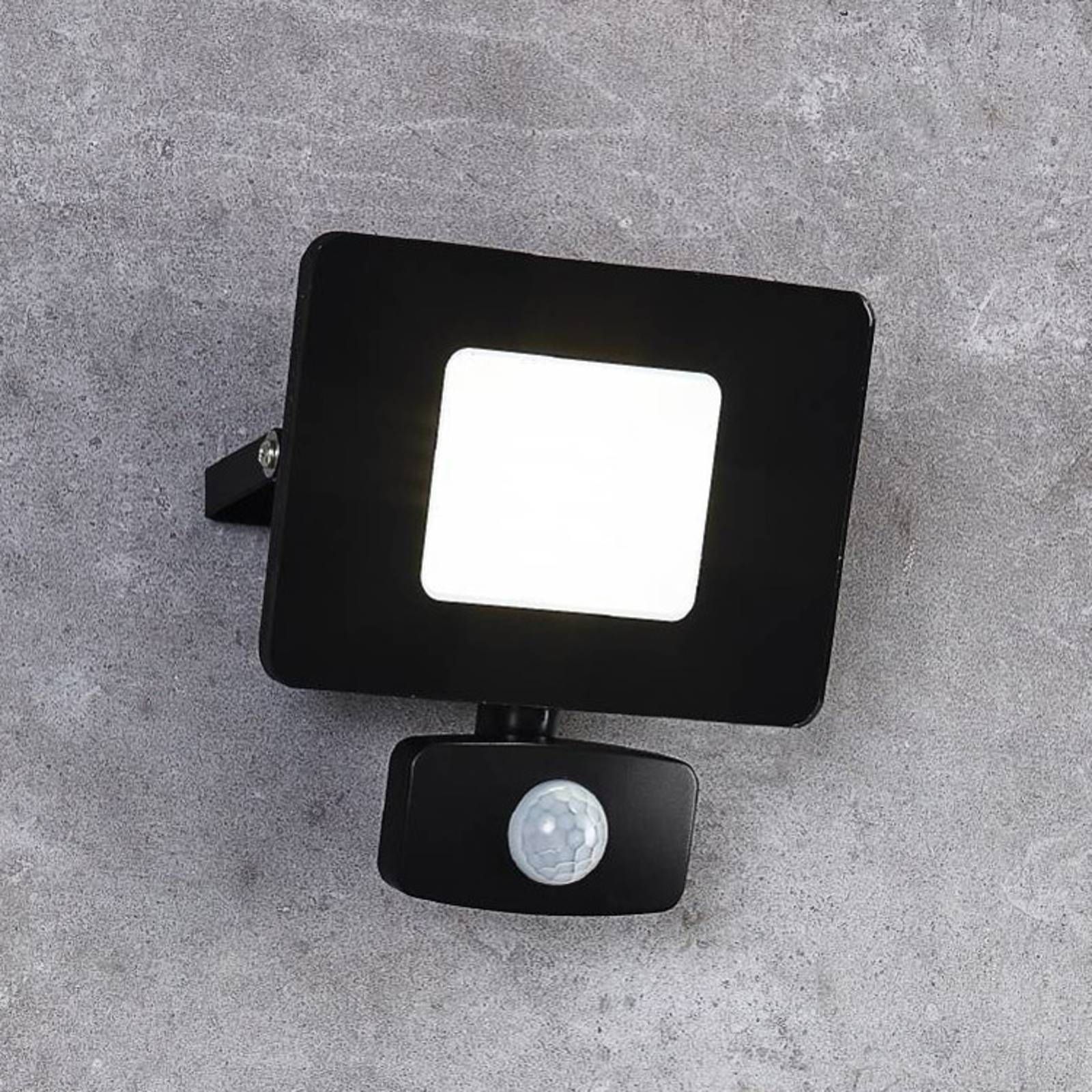 EGLO LED reflektor vonkajší Faedo 3, snímač, čierna/20W, hliník, sklo, 20W, L: 13 cm, K: 14cm