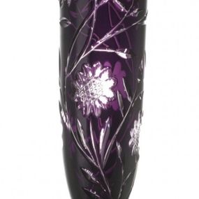 Krištáľová váza Garden, farba fialová, výška 585 mm