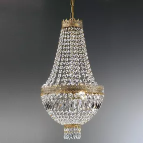 Kögl Krištáľová závesná lampa CUPOLA, Obývacia izba / jedáleň, kov, sklenený krištáľ, 40W, K: 75cm