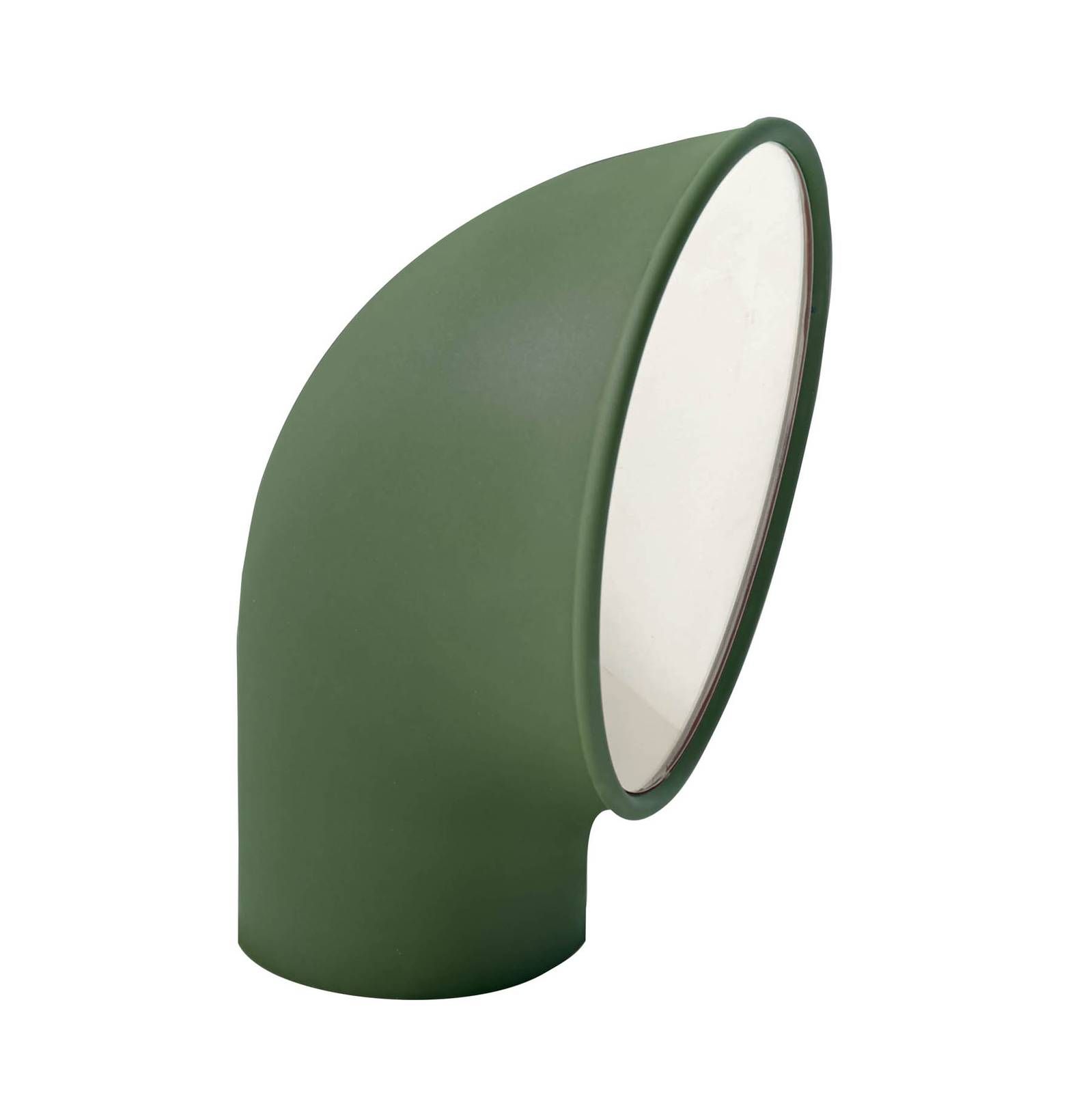 Artemide Piroscafo soklové LED svetlo IP65 zelená, hliník, sklo, 14W, L: 19.8 cm, K: 27.5cm