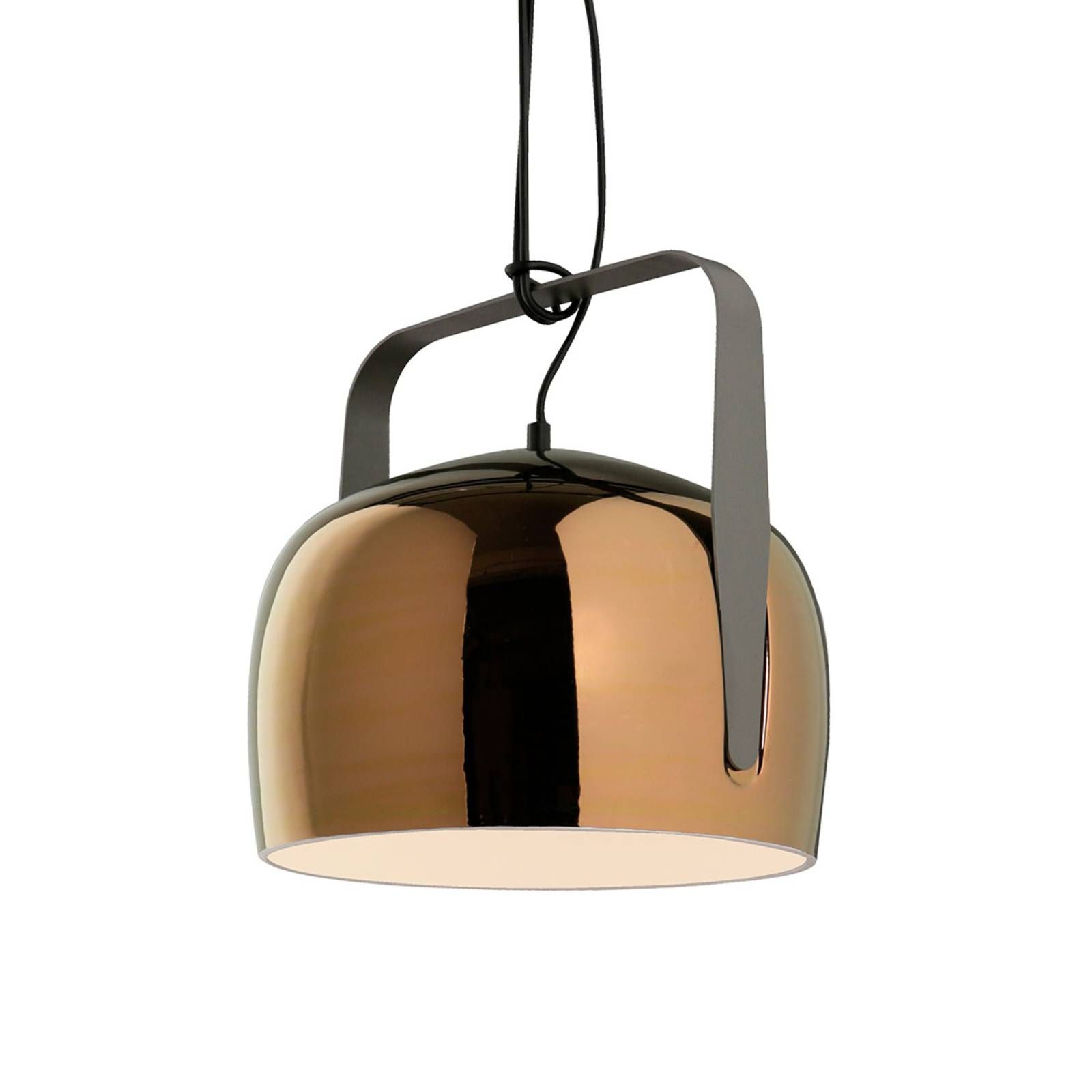 Karman Bag – závesná lampa, 21 cm, bronz, Obývacia izba / jedáleň, keramika, kov, E27, 53W, K: 20cm
