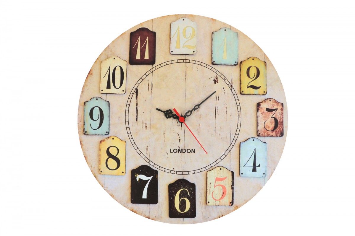 Nástenné hodiny Retro 40 cm viacfarebné